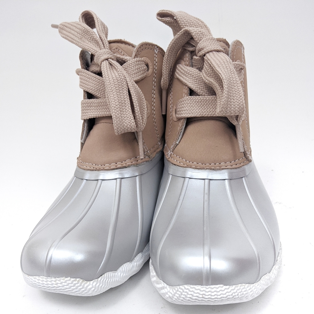 Sperry NEW Saltwater 2 Nubuck Duck Boots Pink Gray - Picture 5 of 8